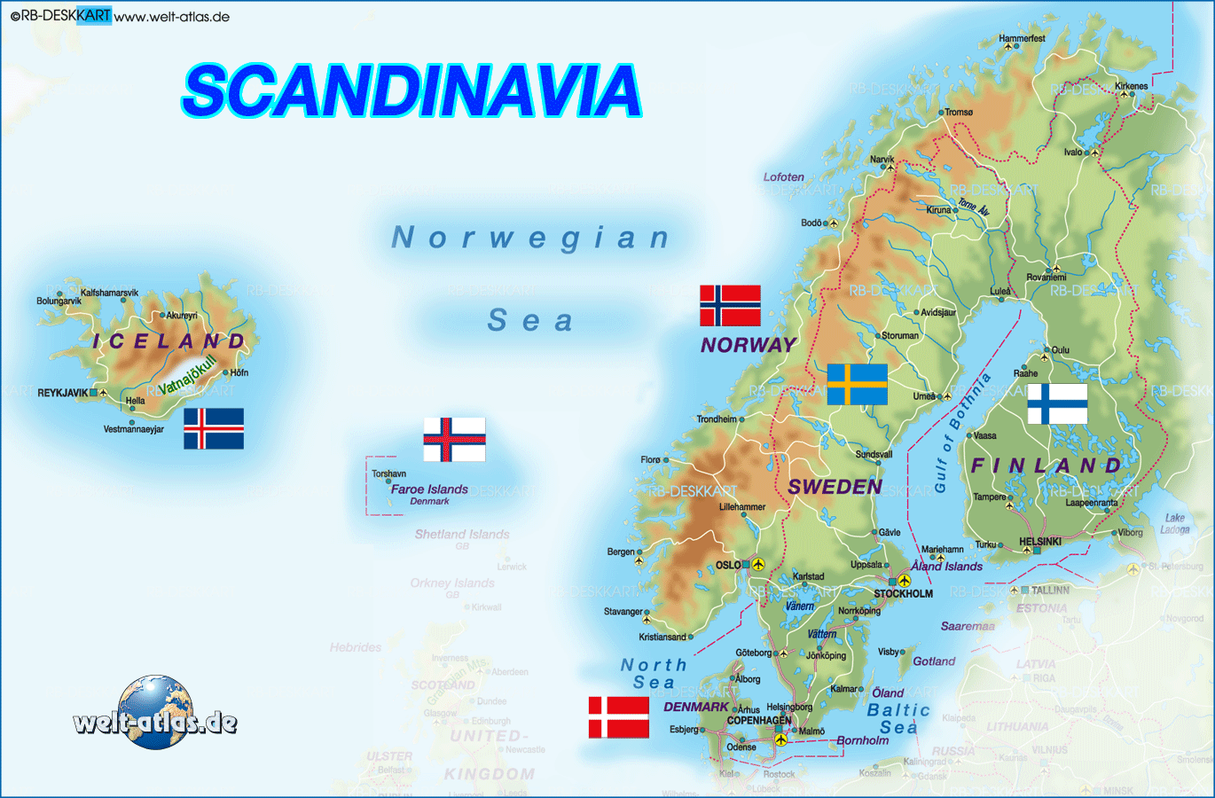 Скандинавия на карте